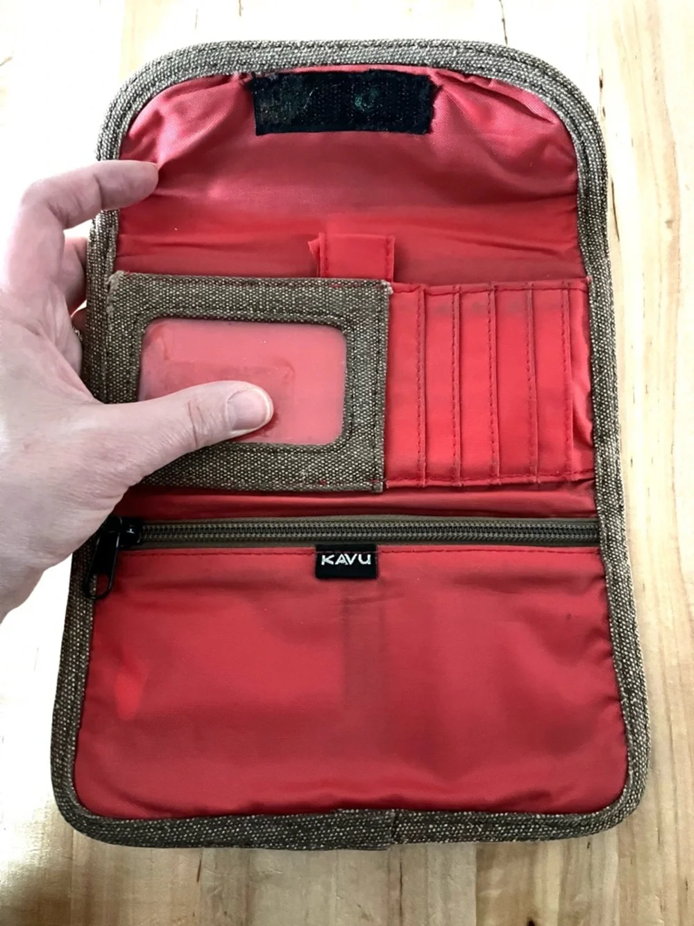 Kavu Tan Canvas Wallet